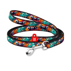 Повідець для котів WAUDOG Nylon "Зубасті монстри" Ш 10 мм Д 122 см (369-4048)
