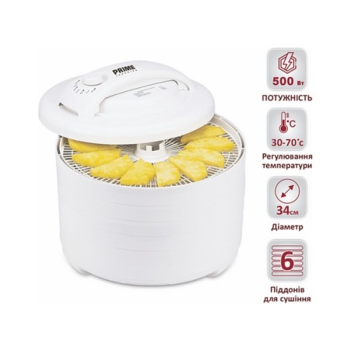 Сушка для овочів та фруктів PRIME Technics PFD 607 W (195984)