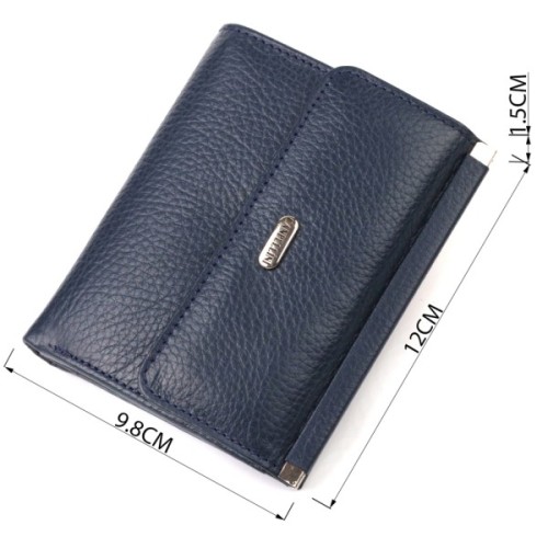 Гаманець Canpellini З натуральної шкіри флотар Синій (21813)