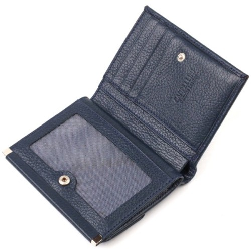 Гаманець Canpellini З натуральної шкіри флотар Синій (21813)