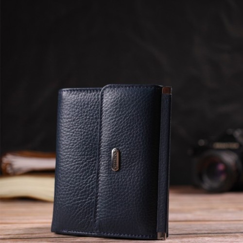 Гаманець Canpellini З натуральної шкіри флотар Синій (21813)