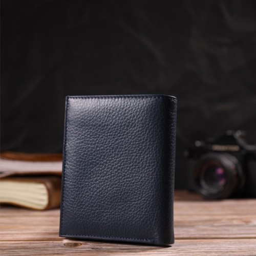 Гаманець Canpellini З натуральної шкіри флотар Синій (21813)