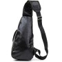 Сумка Vintage Через плече на два відділення шкірзам Чорна (20559)