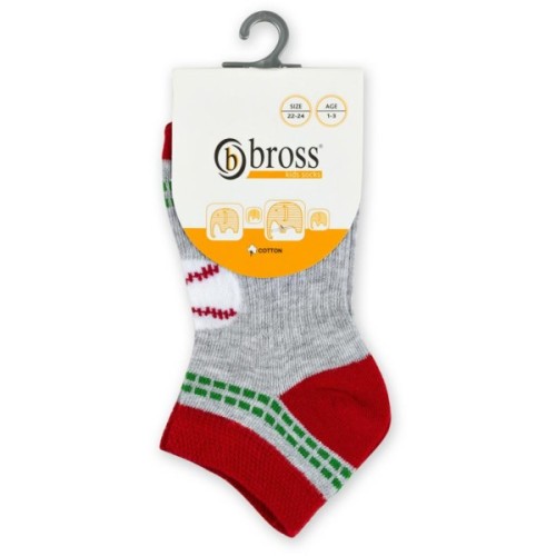 Шкарпетки дитячі Bross з м'ячем 1-3 сірі (10684-1-3B-gray)