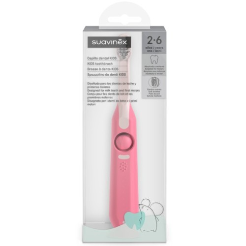 Дитяча зубна щітка Suavinex від 2 до 6 років, STAGE 2, рожева (403016)