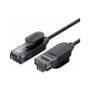 Патч-корд 3м, U/UTP CAT 6A Copper Ethernet Cable тонкий(діаметр 2.8мм) NW122 Black Ugreen (70653)