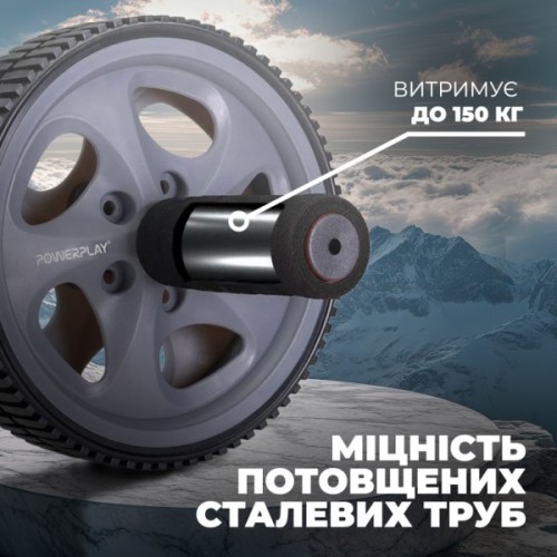 Ролик для преса PowerPlay Exercise Wheel Сірий (PP_4345)