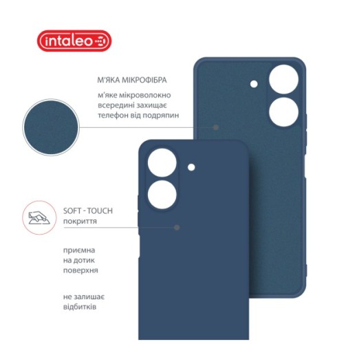 Чохол до мобільного телефона Intaleo Silicone Xiaomi Redmi 13C 4G Blue (1283126600760)