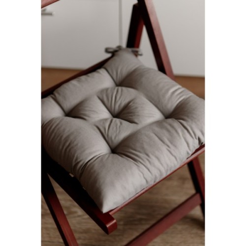 Подушка на стілець Прованс Фібра сіра 40х40 см (4823093447004)