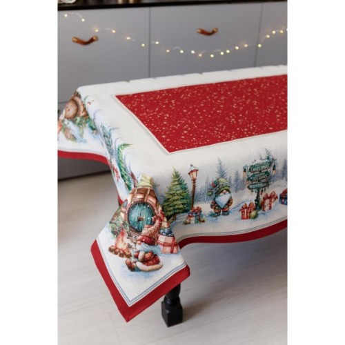 Скатертина Прованс гобеленова Різдвяне багаття 135х180 см (037399)