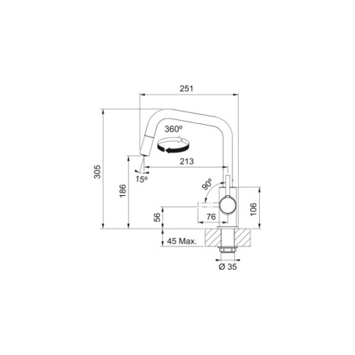 Змішувач Franke Lina U Pull Down (115.0728.476)