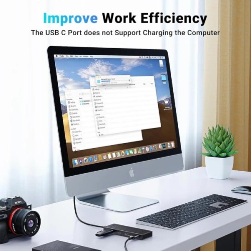Концентратор Ugreen USB-C to 2xUSB 3.2 Gen2 + 2xUSB-C 3.2 Gen2 10Gbps CM806 black (35583)