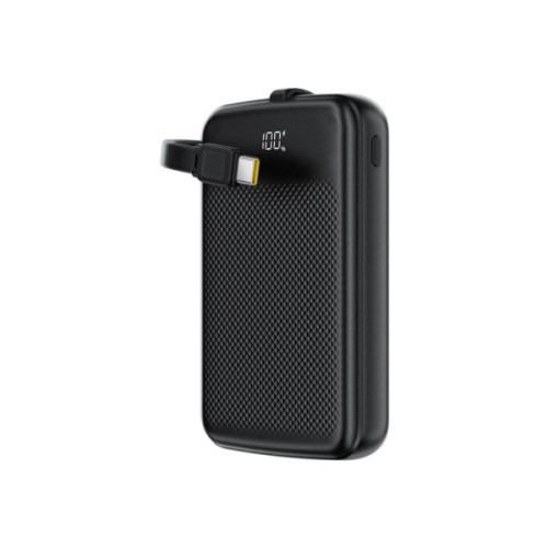Батарея універсальна Acefast 10000mAh, 22.5W, PD, QC/3.0, build Type-C cable, M13, Black (6974316283959)