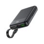 Батарея універсальна Acefast 10000mAh, 22.5W, PD, QC/3.0, build Type-C cable, M13, Black (6974316283959)