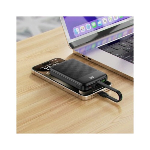 Батарея універсальна Acefast 10000mAh, 22.5W, PD, QC/3.0, build Type-C cable, M13, Black (6974316283959)