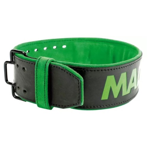 Атлетичний пояс MadMax MFB-302 Quick Release Belt шкіряний Black/Green XL (MFB-302_XL)