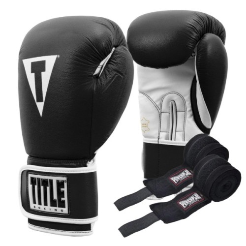 Боксерські рукавички Title Boxing Pro Style Leather Gloves 3.0 Black/White 14 oz (TVVTG3 14 BK/WH)