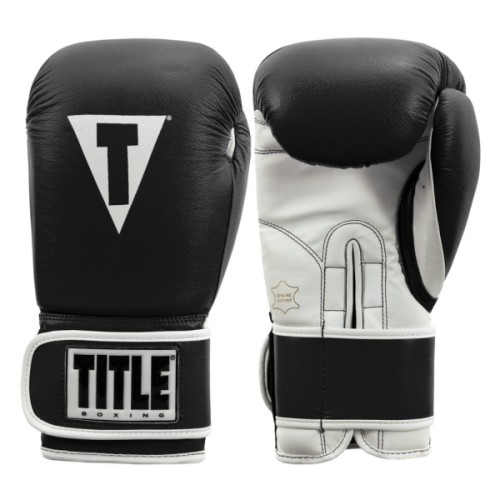 Боксерські рукавички Title Boxing Pro Style Leather Gloves 3.0 Black/White 14 oz (TVVTG3 14 BK/WH)