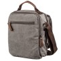 Сумка Vintage Текстильна чоловіча на два відділення Сіра (20198)