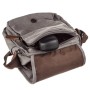Сумка Vintage Текстильна чоловіча на два відділення Сіра (20198)
