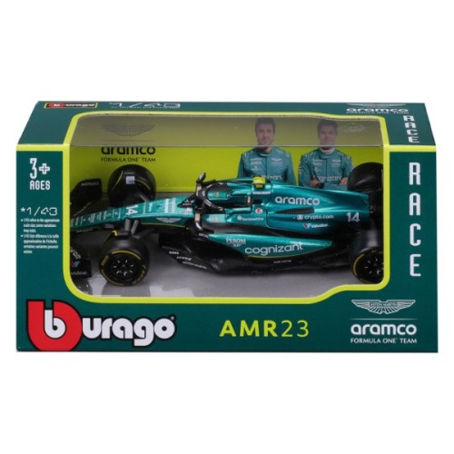 Масштабна модель автомобіля Bburago Автомодель - Aston Martin AMR23 (2023) 1:43 (18-38090)
