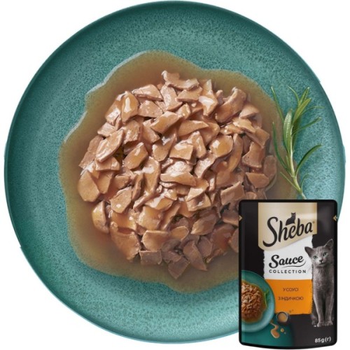 Вологий корм для кішок Sheba з індичкою в соусі 85 г (4770608265434)