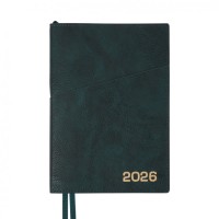 Тижневик Leo planner А5 датований 2026 "Credo", інтегральний, смарагдовий, 368 сторінок (252646)