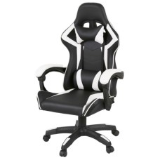 Крісло ігрове Аклас Бешкет ANF підліткове Білий (PU-чорний/білий) (00160336)