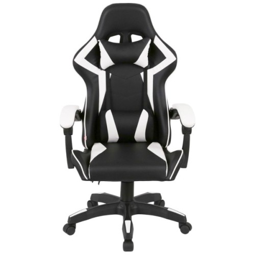 Крісло ігрове Аклас Бешкет ANF підліткове Білий (PU-чорний/білий) (00160336)