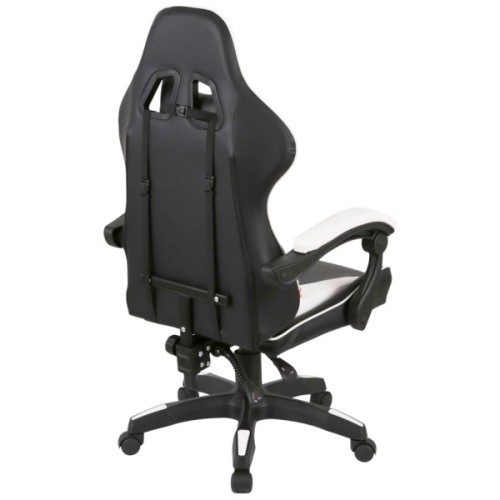 Крісло ігрове Аклас Бешкет ANF підліткове Білий (PU-чорний/білий) (00160336)