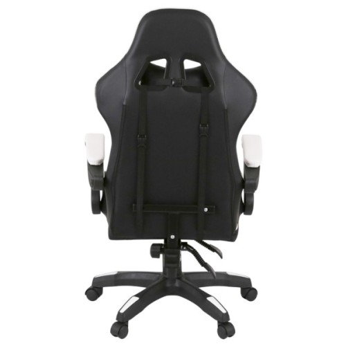 Крісло ігрове Аклас Бешкет ANF підліткове Білий (PU-чорний/білий) (00160336)