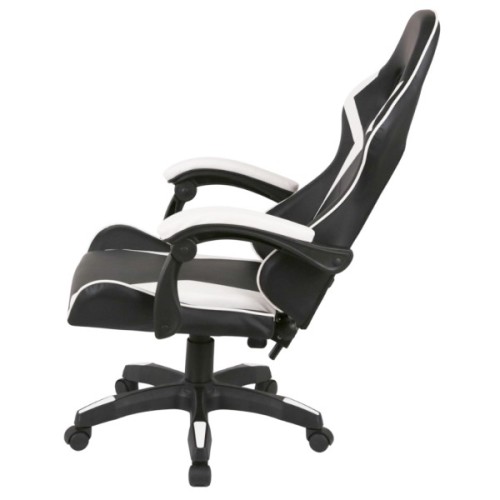 Крісло ігрове Аклас Бешкет ANF підліткове Білий (PU-чорний/білий) (00160336)
