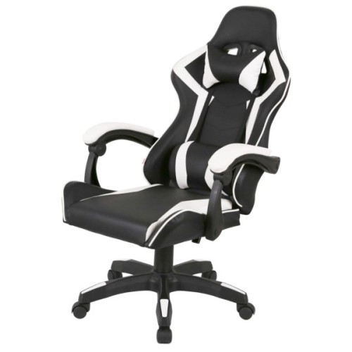 Крісло ігрове Аклас Бешкет ANF підліткове Білий (PU-чорний/білий) (00160336)