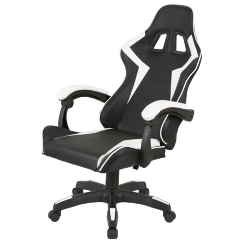 Крісло ігрове Аклас Бешкет ANF підліткове Білий (PU-чорний/білий) (00160336)