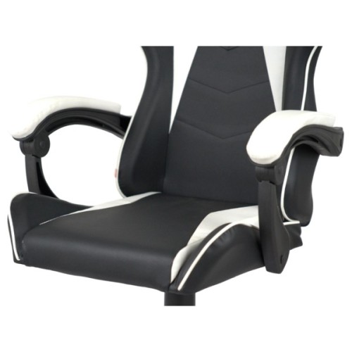 Крісло ігрове Аклас Бешкет ANF підліткове Білий (PU-чорний/білий) (00160336)