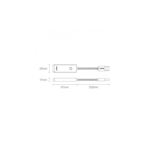 Адаптер USB-C to RJ45 Ethernet 1000Mbps Lite Series Baseus (WKQX000313)