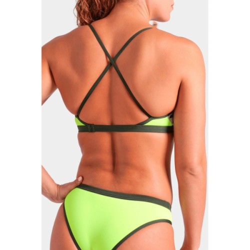 Купальник Arena Icons Bikini Cross Back Solid 005037-660 Салатовий 44 (3468337529279)