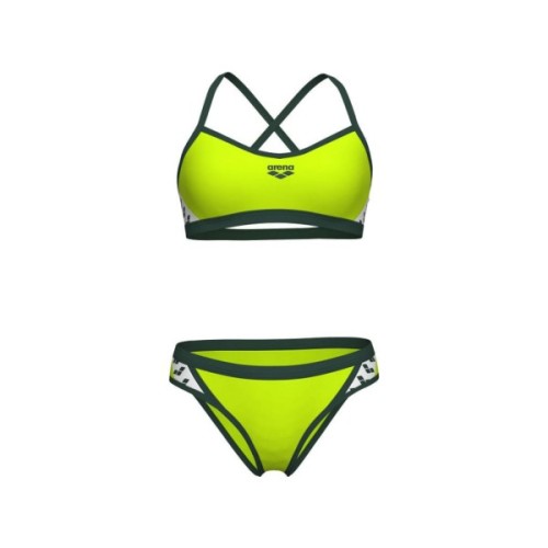 Купальник Arena Icons Bikini Cross Back Solid 005037-660 Салатовий 44 (3468337529279)