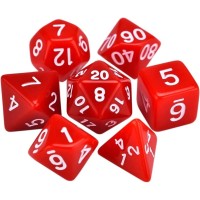 Набір кубиків для настільних ігор Games 7 Days Opaque 7 Dice Set - Red (g7dopaq06)