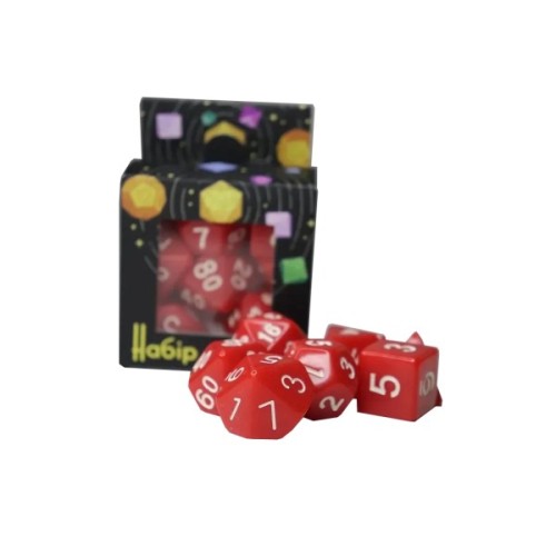 Набір кубиків для настільних ігор Games 7 Days Opaque 7 Dice Set - Red (g7dopaq06)