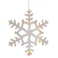 Ялинкова іграшка Novogod`ko Сніжинка 20 см Пластик Перламутр (974870)