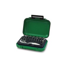 Набір інструментів Toptul торцевих та біт з тріскачкою 1/4" 30шт. (GABW3001)