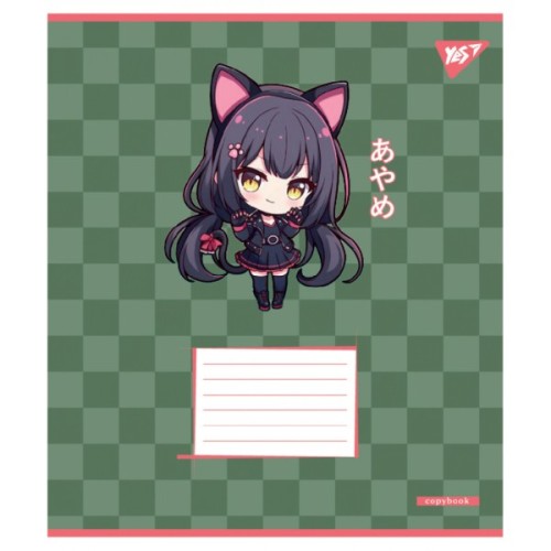 Зошит Yes Anime girls А5 12 аркушів коса лінія (767989)
