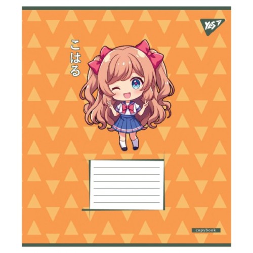 Зошит Yes Anime girls А5 12 аркушів коса лінія (767989)
