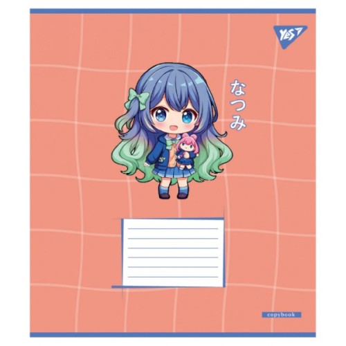 Зошит Yes Anime girls А5 12 аркушів коса лінія (767989)