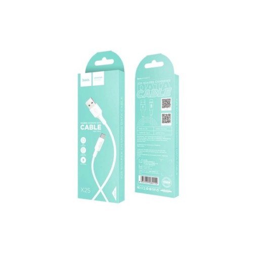 Дата кабель USB 2.0 AM to USB-C 1.0m 2A X25 white HOCO (6957531080152)