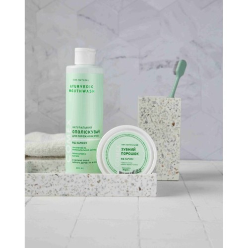 Зубний порошок Comex Натуральний Від карієсу З ефірною олією чайного дерева та м'яти 70 г (4820230953039)