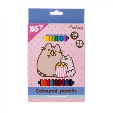 Олівці кольорові Yes Pusheen 18 шт 36 кол. (290769)