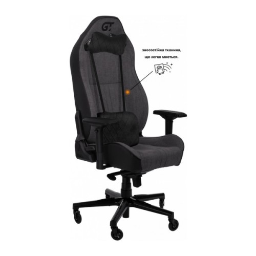 Крісло ігрове GT Racer X-8009 Dark Gray/Black (X-8009 Fabric Dark Gray/Black)