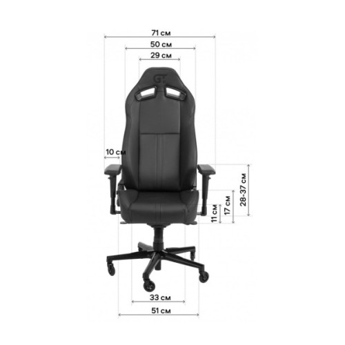 Крісло ігрове GT Racer X-8009 Dark Gray/Black (X-8009 Fabric Dark Gray/Black)